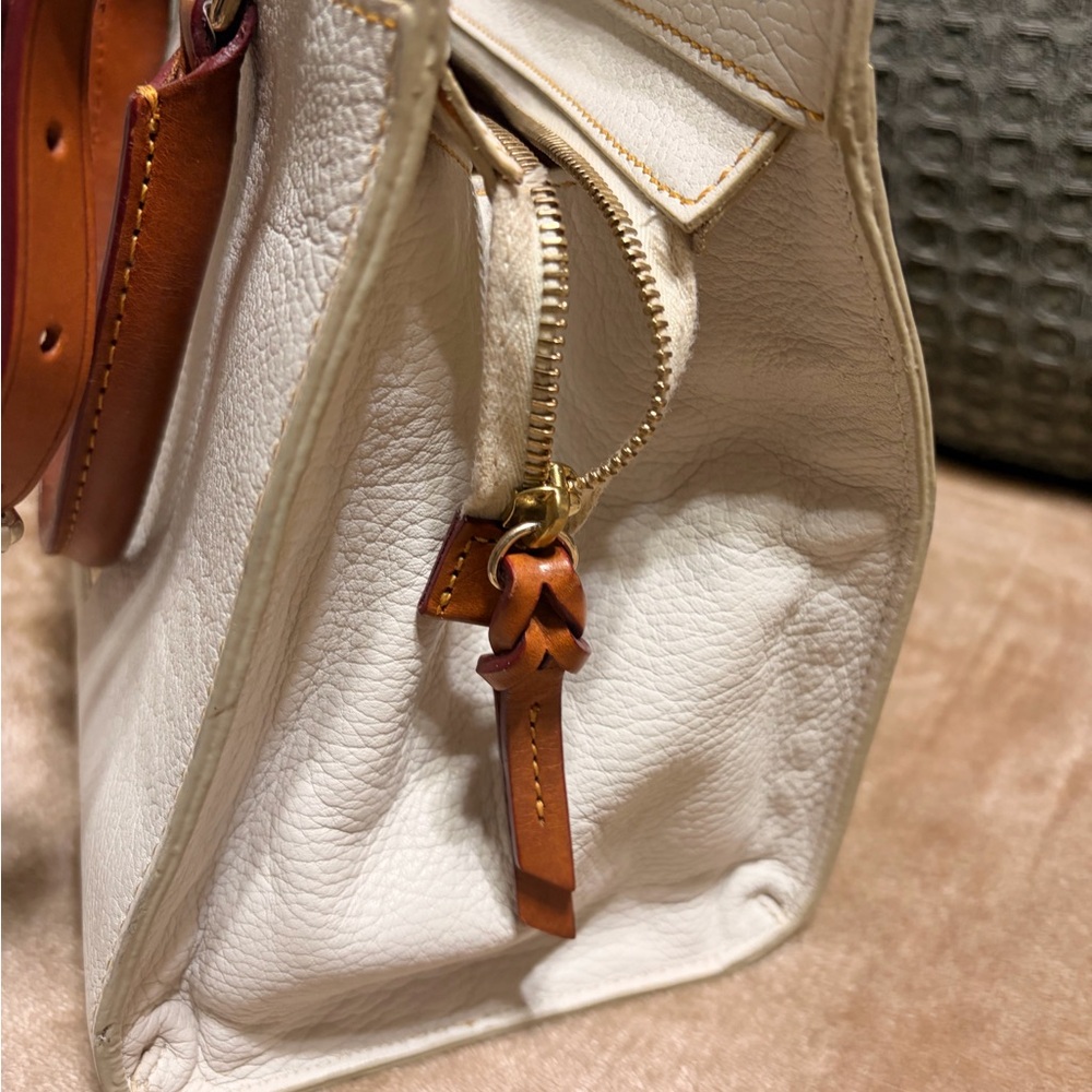 Dooney & Bourke Cream and Tan Satchel - Picture 4 of 7